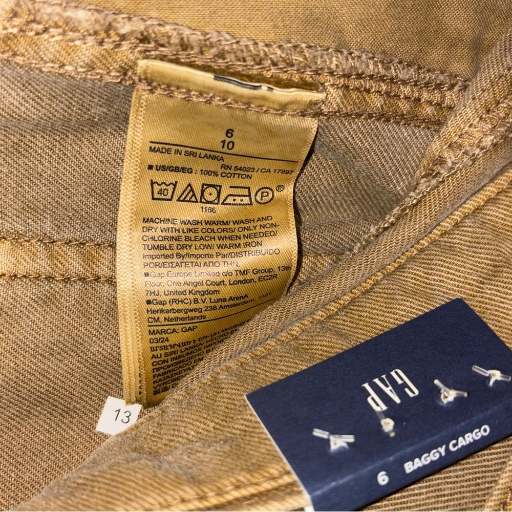 Gap Super Baggy Cargo Jeans Womens Size 6 Wide Leg Denim Utility Pants NWT - Picture 8 of 9